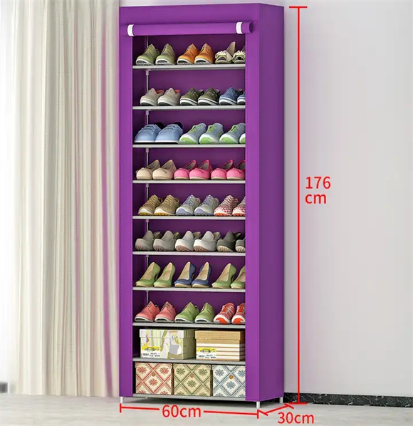 Shoe rack with cover